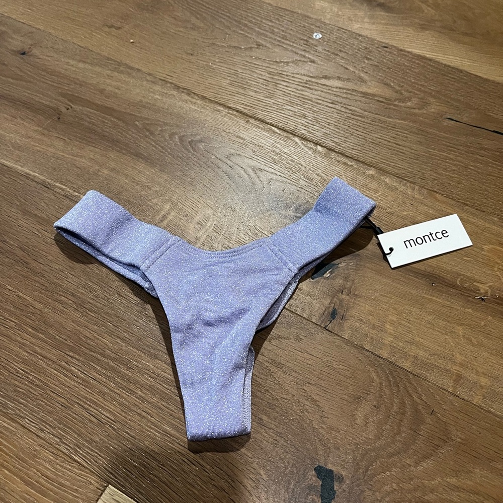 Montce swim lulu bottom in lilac sparkle